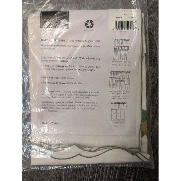 Arley Vintage Kitchen Curtain Tier Fruit Shabby Chic Cottage New - Picture 3 of 4